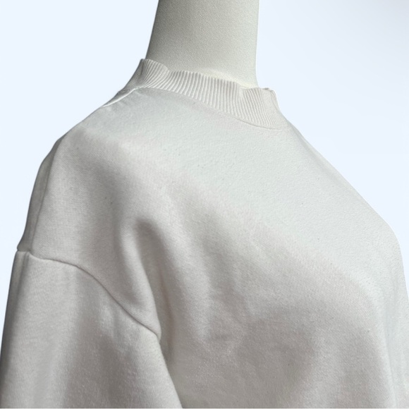 A New Day Cream Relaxed Sweatshirt with Mandarin Collar - Picture 4 of 5